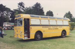 Yellow bus at Bournemouth Transport Museum