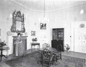 Interior view of the 18th century room inside Plummer Tower, Newcastle